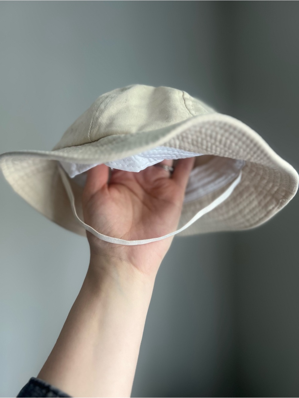 Toddler/Baby Disney Cream Bucket Hat with Mickey Embroidery and Ears - Picture 3 of 3